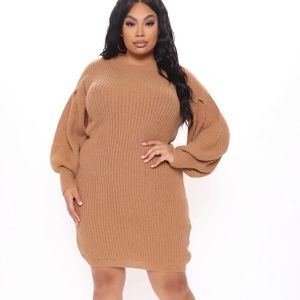 Brown Sweater Dress - Fashion Nova 2X